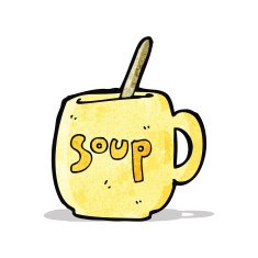 cartoon big soup mug N4