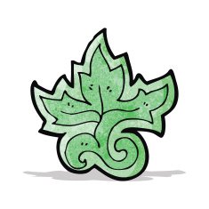 cartoon floral leaf decorative element N2