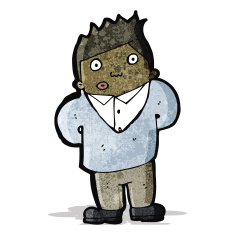 cartoon shy man N2