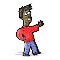 cartoon man gesturing
