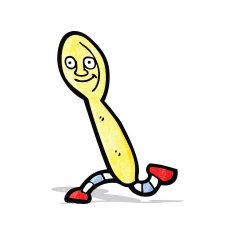 Cartoon Running Spoon N2