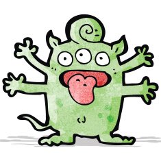 cartoon crazy monster N15