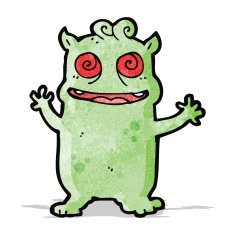 cartoon crazy monster N17