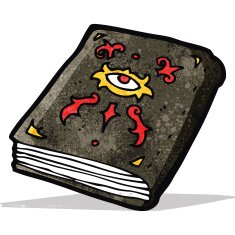 cartoon magic spell book N10