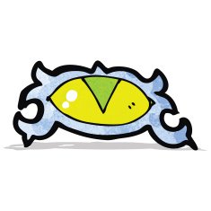 cartoon mystic eye symbol