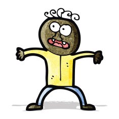 cartoon stressed out boy