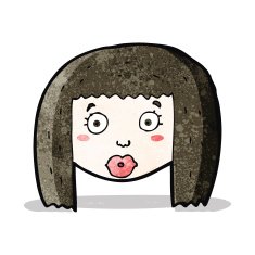 cartoon surprised woman N8