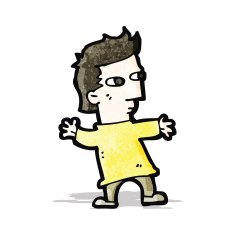 cartoon short man