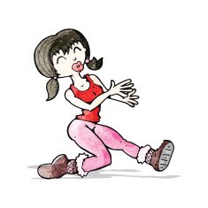 cartoon gym woman N2