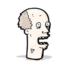 cartoon stressed out man