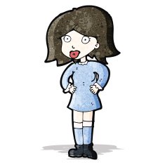 cartoon annoyed woman