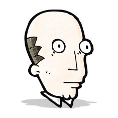 cartoon staring man