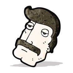 cartoon man with impressive mustache