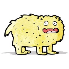 cartoon hairy beast