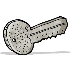 cartoon metal key N2