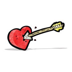 arrow through heart cartoon
