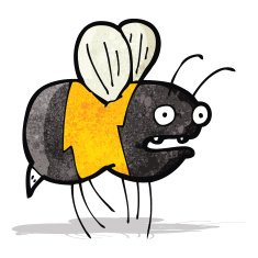 cartoon fat bumble bee N4