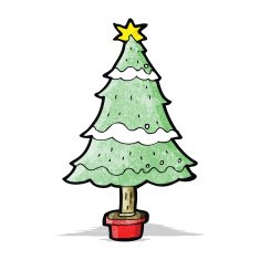 Cartoon Christmas Tree N25