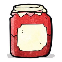 Cartoon Jam Jar N10