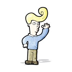 cartoon man with big hair