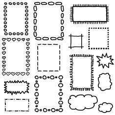 Set of hand drawing frames N2