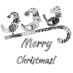 Doodle textured Christmas