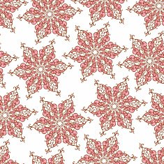 Seamless pattern with decorative snowflakes N2