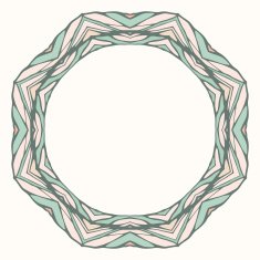 Ethnic mandala ornamental frame
