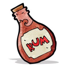 Cartoon Rum Bottle N3