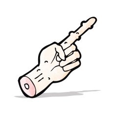 cartoon pointing hand N4
