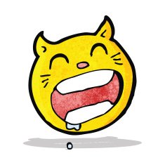 cartoon cat face symbol N2
