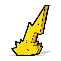 lighting bolt cartoon symbol