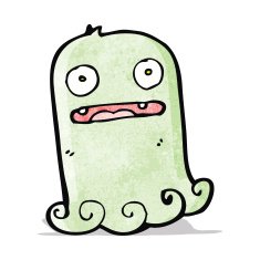 cartoon spooky ghost N16