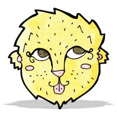 Cartoon Lion Face N19
