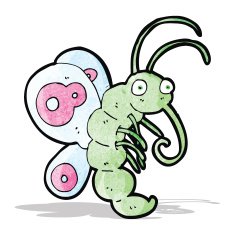 funny cartoon butterfly N8