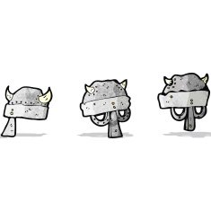 cartoon medieval helmets
