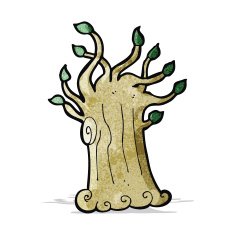cartoon spooky tree N4