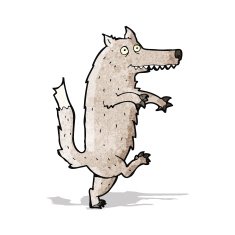 cartoon funny wolf