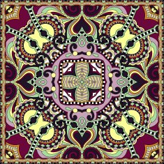 Traditional ornamental floral paisley bandanna N19