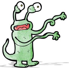 funny cartoon alien N2