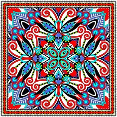 Traditional ornamental floral paisley bandanna N28