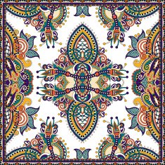Traditional ornamental floral paisley bandanna N30