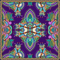 Traditional ornamental floral paisley bandanna N32