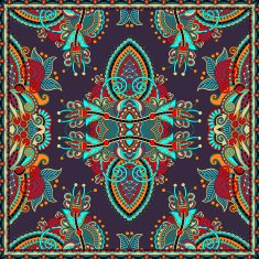 Traditional ornamental floral paisley bandanna N33
