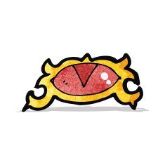 mystic eye symbol cartoon