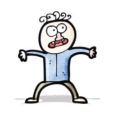 cartoon frightened man N2