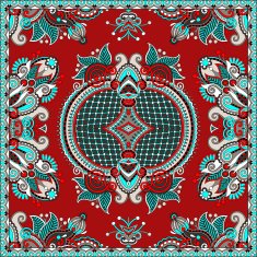 Traditional ornamental floral paisley bandanna N35