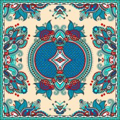 Traditional ornamental floral paisley bandanna N36
