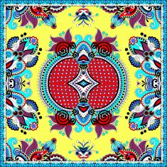 Traditional ornamental floral paisley bandanna N37