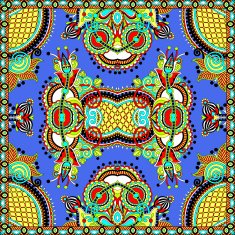 Traditional ornamental floral paisley bandanna N42